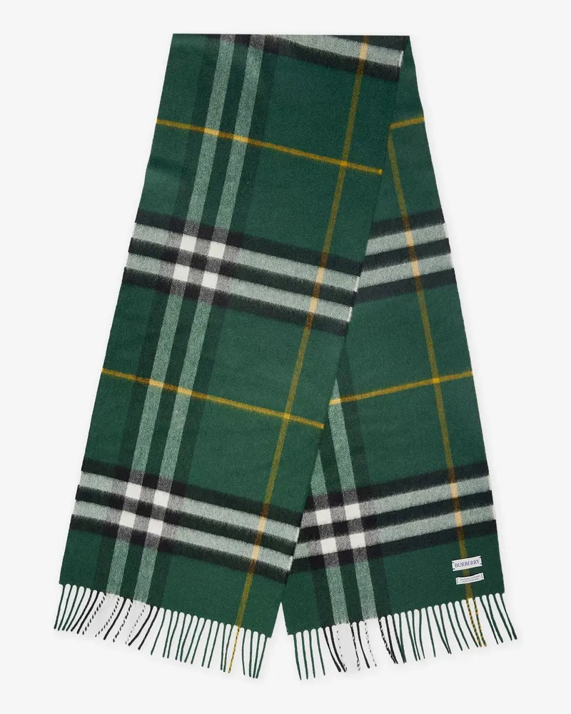 Burberry Cashmere scarf with Giant Check print -  - gender_Woman Green