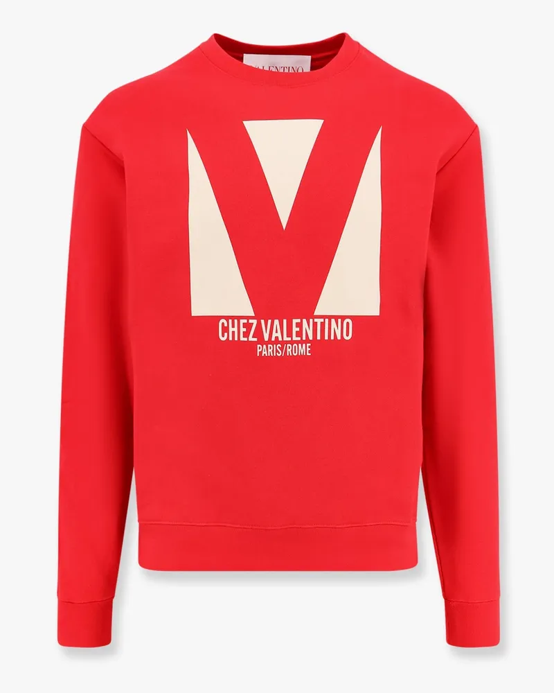 Valentino Garavani Cotton sweatshirt with frontal chez  print - VALENTINO - gender_Man Red
