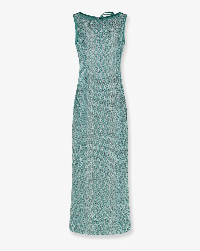 Missoni Laminated viscose long dress -  - gender_Woman Blue