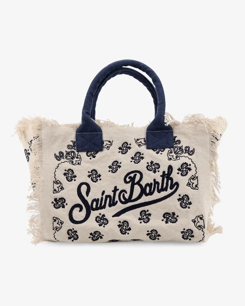 MC2 Saint Barth Vanity cotton handbag with all-over embroidery -  - gender_Woman Beige