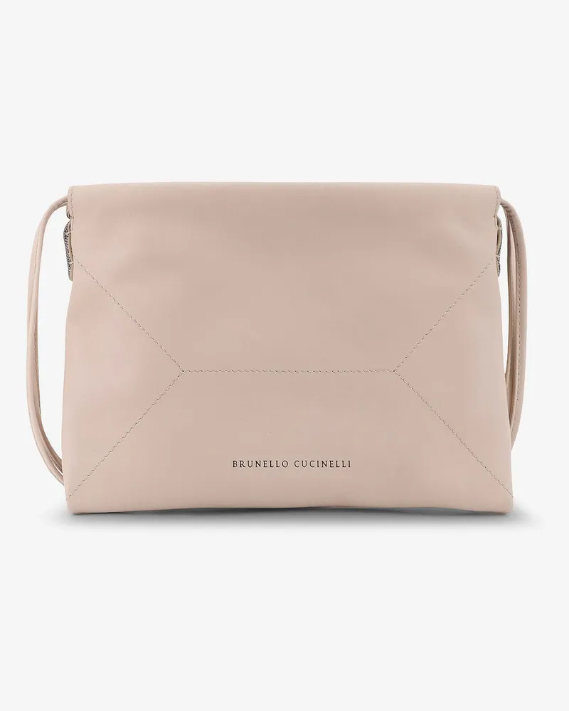 Brunello Cucinelli BC Duo leather shoulder bag -  - gender_Woman Beige