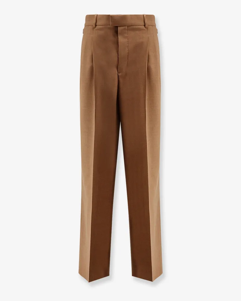 AMI Paris Virgin wool Large trousers -  - gender_Man Brown