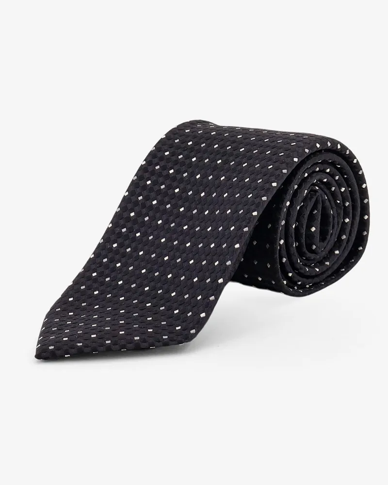 Tom Ford Silk tie with geometric pattern -  - gender_Man Black