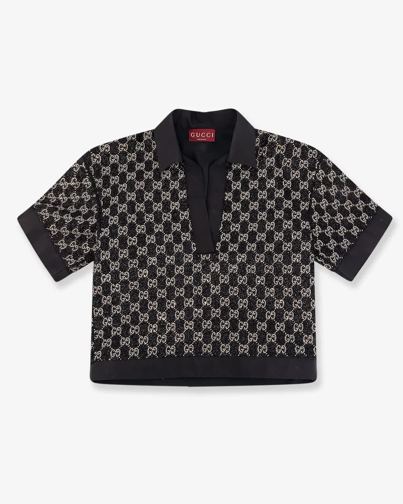 Gucci Lightweight lamé wool tweed top -  - gender_Woman Black