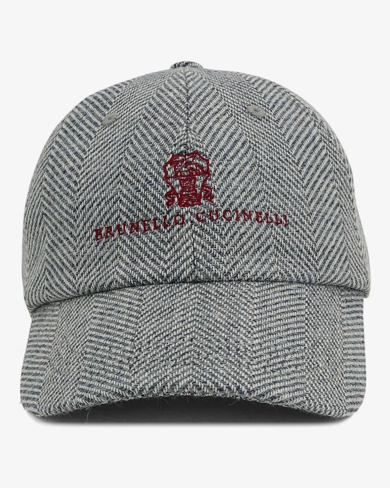 Brunello Cucinelli Baseball Hat with Logo embroidery -  - gender_Man Grey