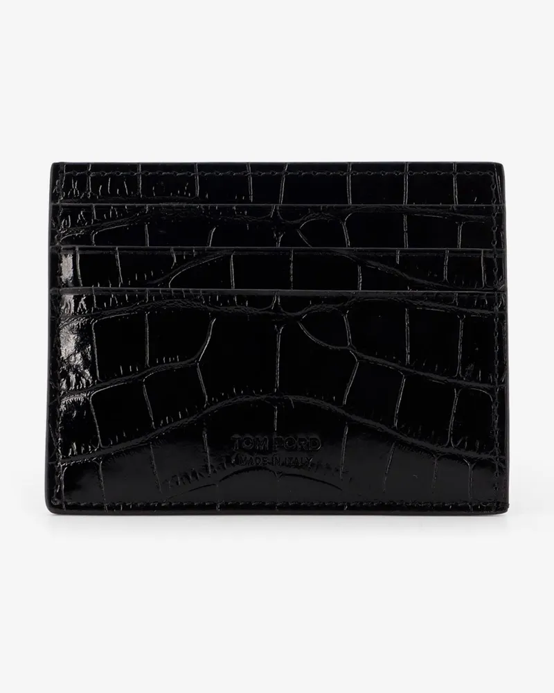Tom Ford Leather Card Holder -  - gender_Man Black
