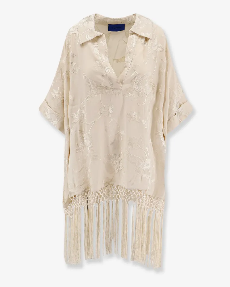 Mes Demoiselles Franny viscose dress with floral pattern -  - gender_Woman Beige