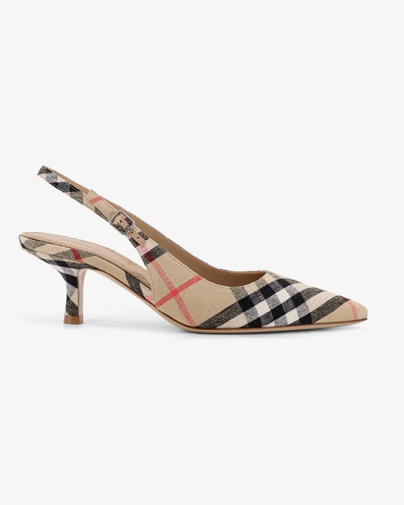 Burberry Dame décolleté with check motif -  - gender_Woman Beige