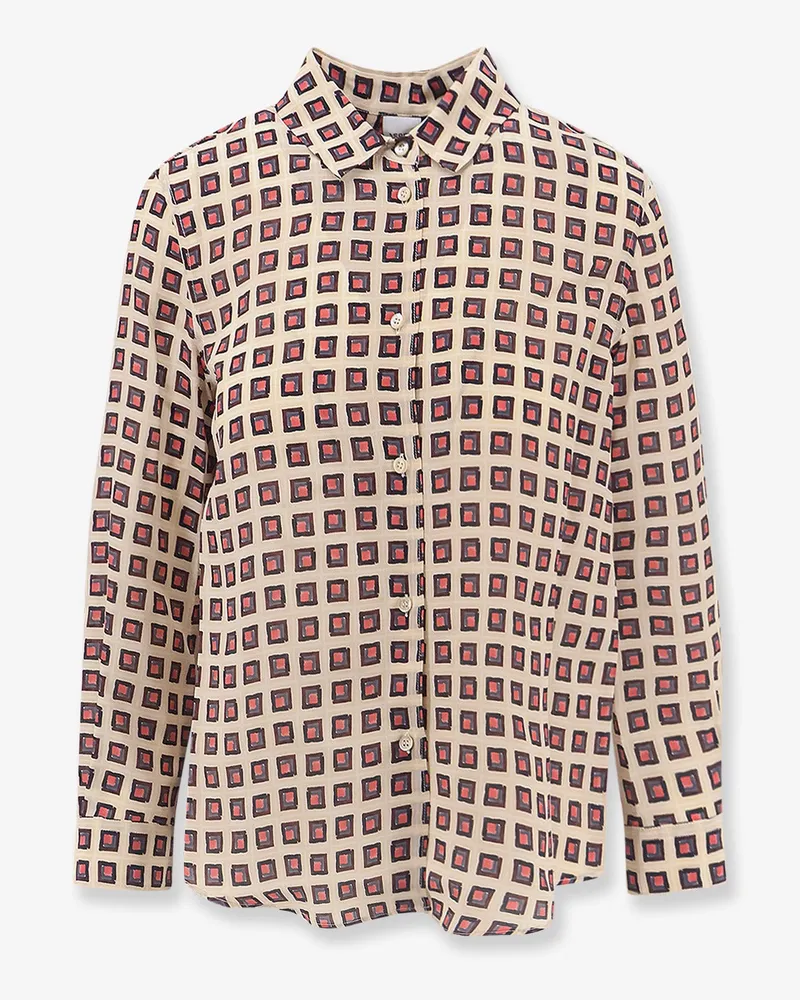 ASPESI Printed silk shirt -  - gender_Woman Beige