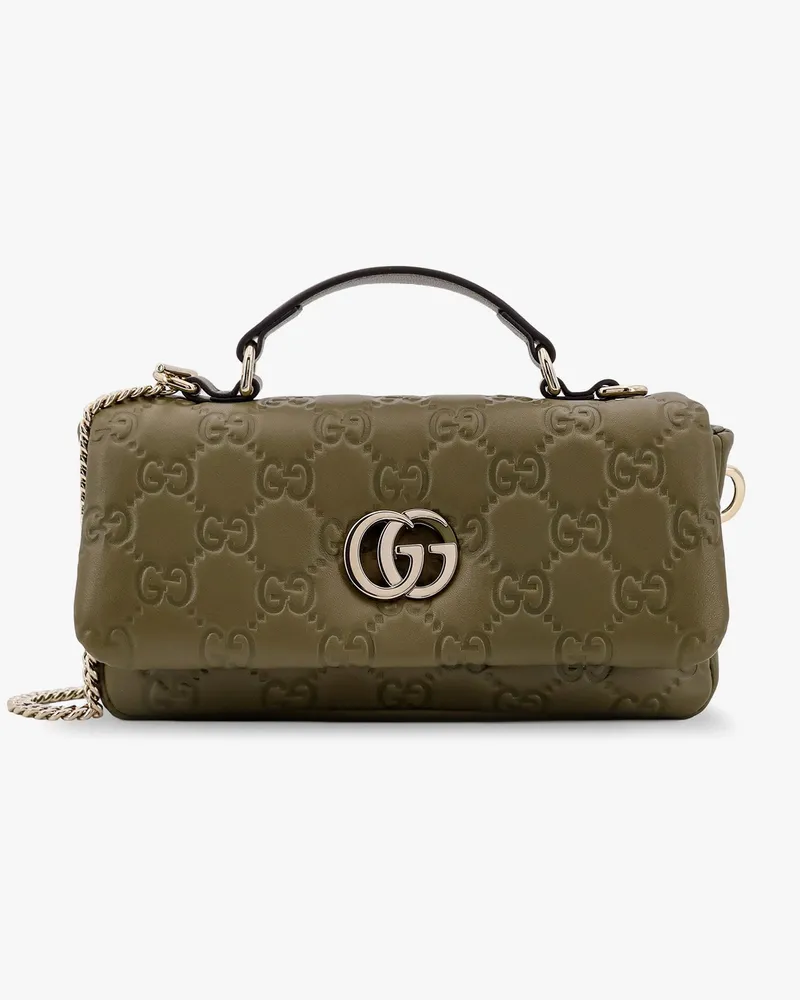 Gucci Mini gg milano leather handbag with all-over gg motif -  - gender_Woman Green