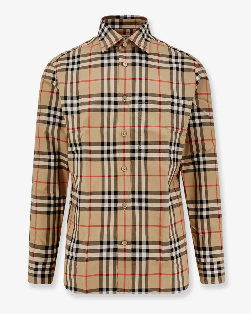Burberry Organic cotton shirt -  - gender_Man Beige