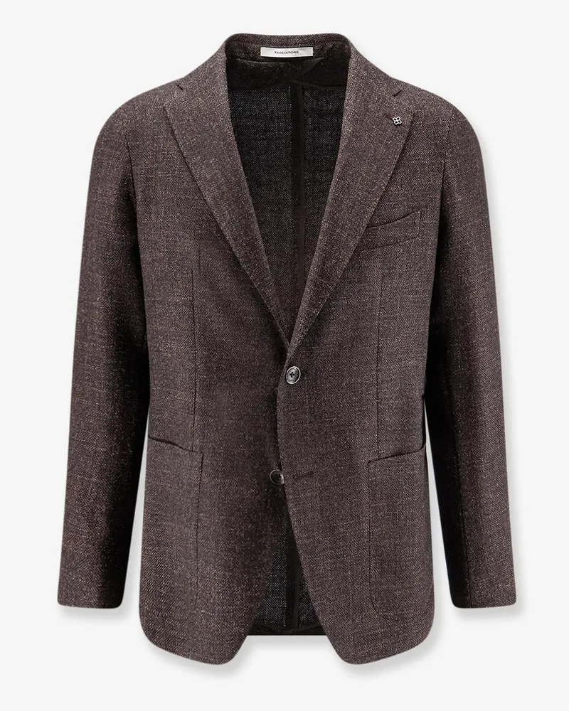 Tagliatore Virgin wool and silk blazer -  - gender_Man Brown