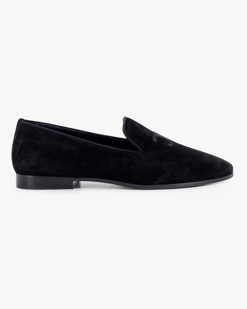 Celine Velvet loafer with embroidered triomphe logo -  - gender_Man Black