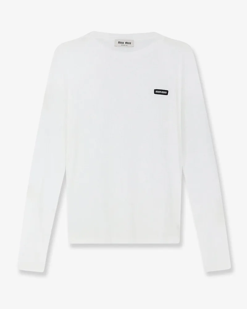 Miu Miu Cotton T-Shirt -  - gender_Woman White