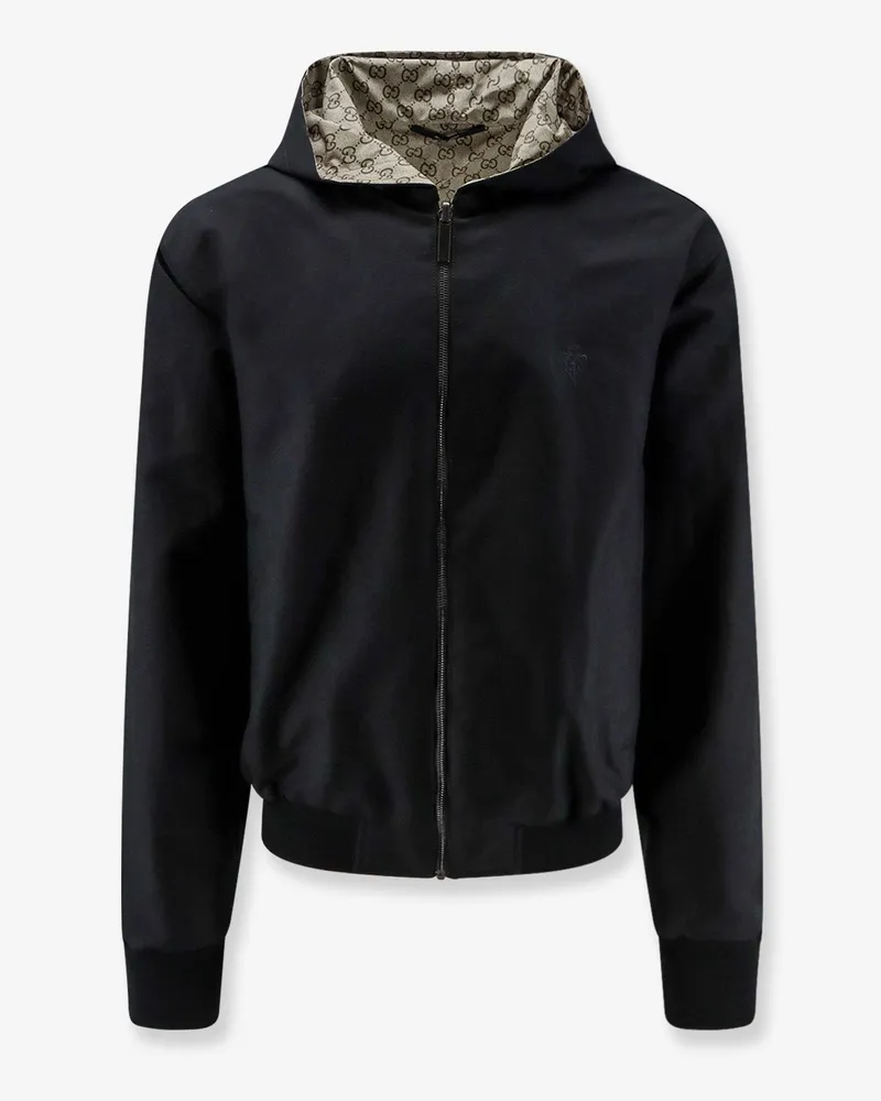 Gucci Reversible cotton and GG nylon jacket -  - gender_Man Black