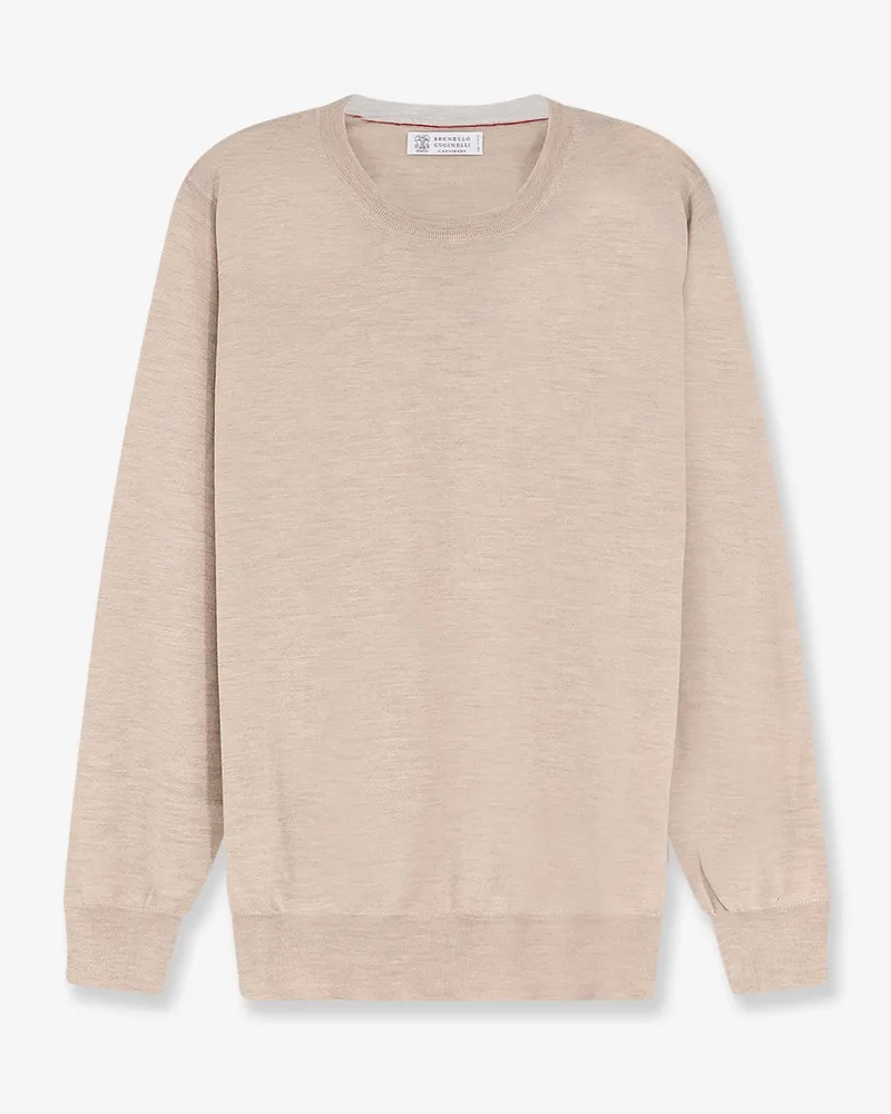Brunello Cucinelli Cashmere and silk sweater -  - gender_Man Beige