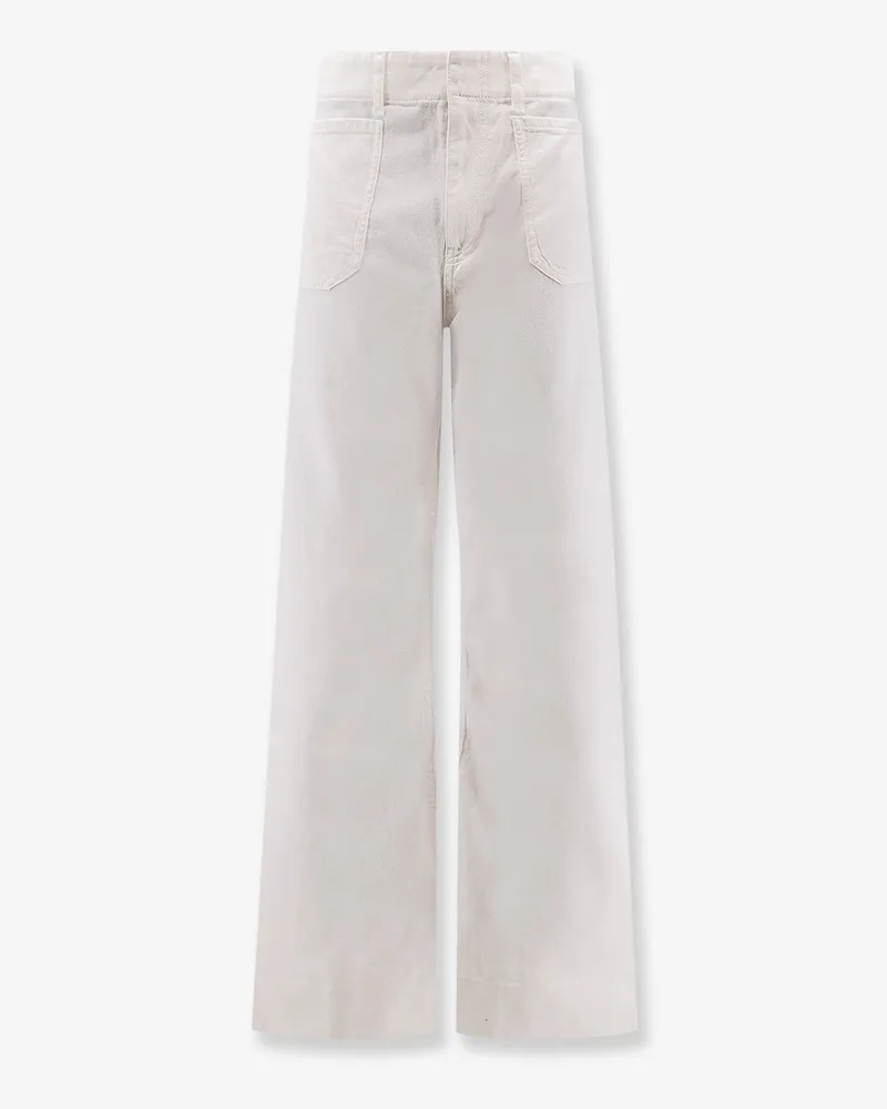 Celine Cotton trousers with Triomphe embroidery -  - gender_Woman White