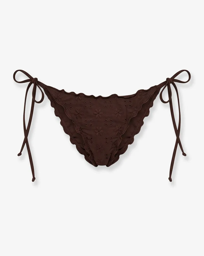 MC2 Saint Barth Miami briefs with all-over embroidery -  - gender_Woman Brown