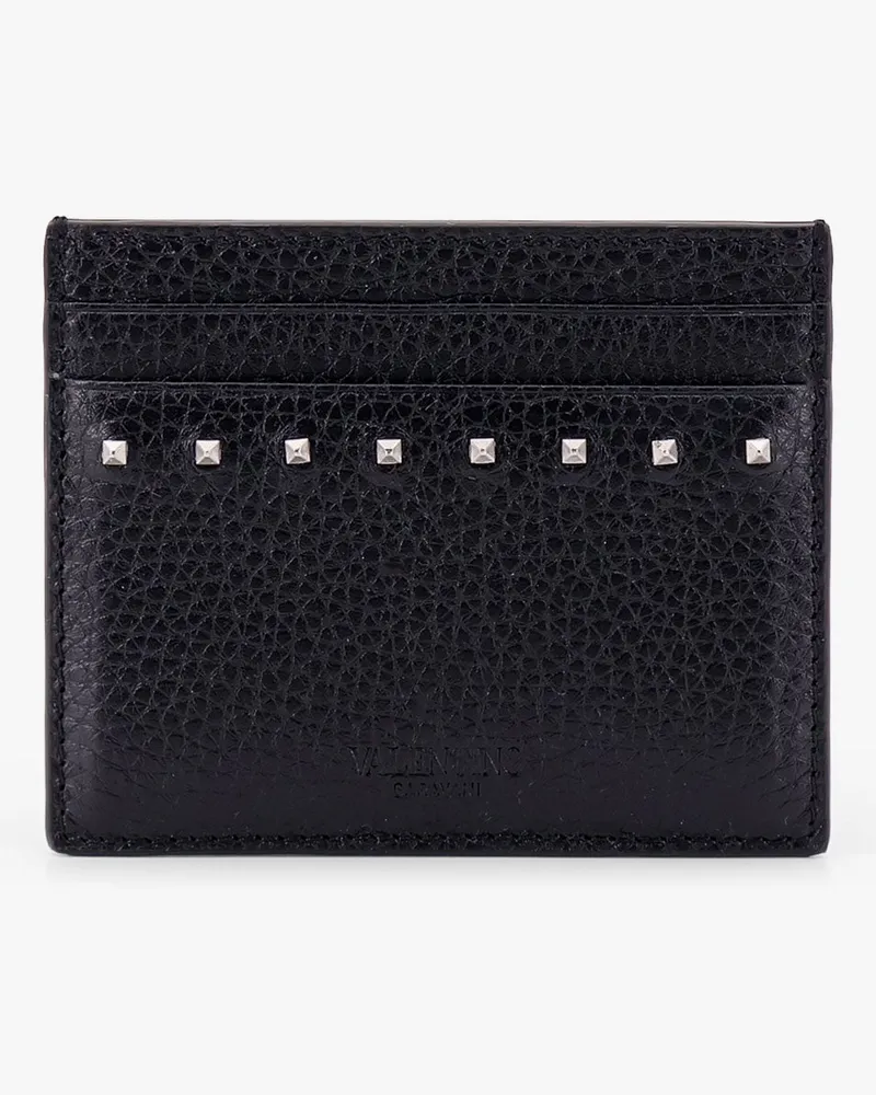 Valentino Garavani Leather card holder with stud detail -  - gender_Man Black