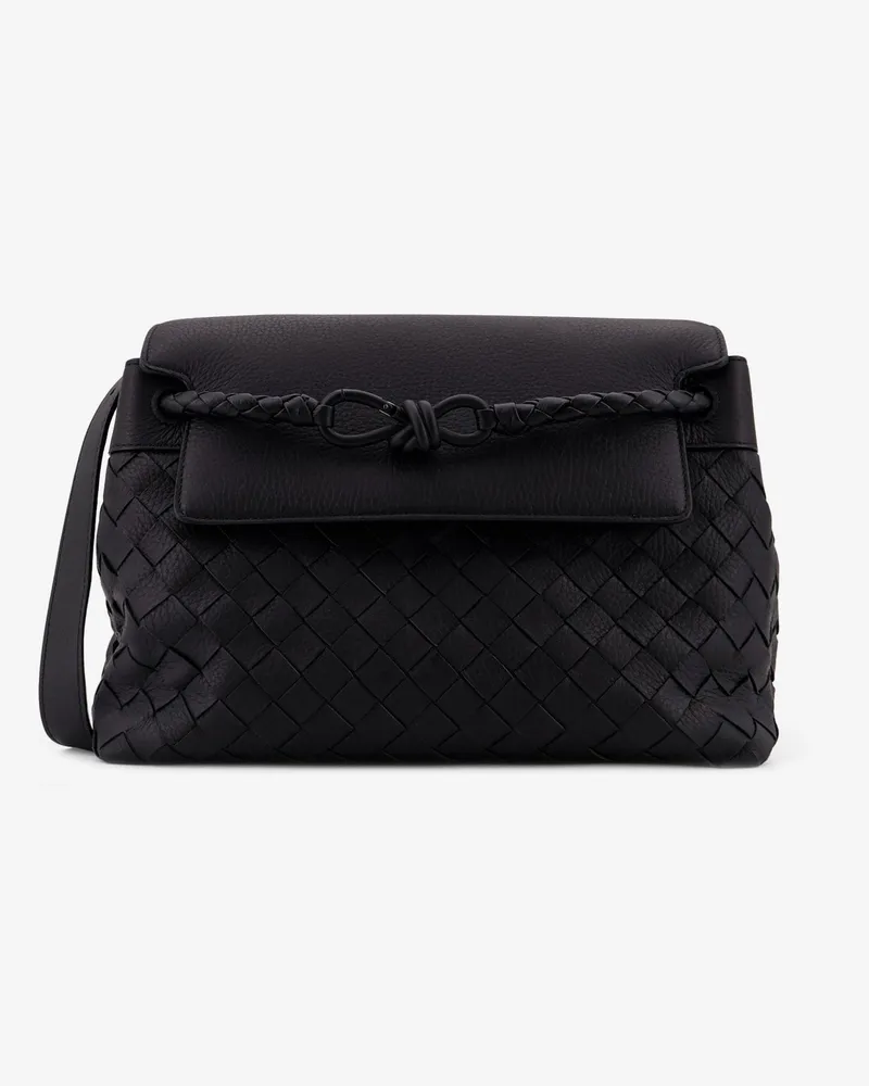 Bottega Veneta Andiamo leather shoulder bag with Intrecciato pattern -  - gender_Man Black