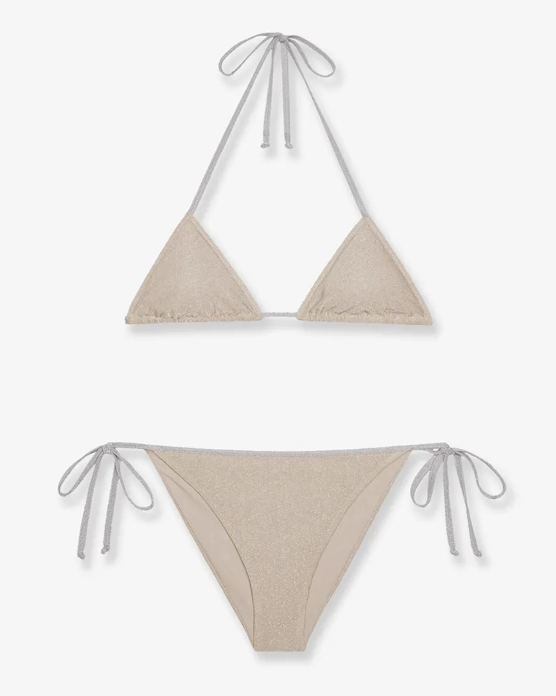 MC2 Saint Barth Viana lurex bikini -  - gender_Woman Beige