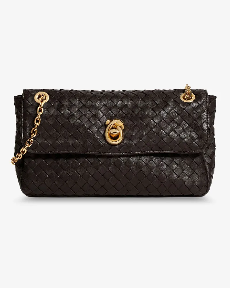 Bottega Veneta Madison leather crossbody bag with Intrecciato motif -  - gender_Woman Black