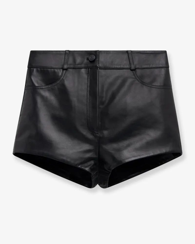 FRANKIE Shop Loen leather shorts -  - gender_Woman Black
