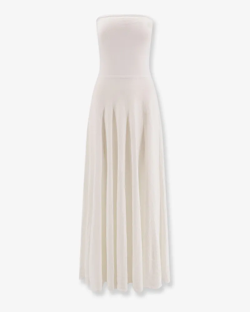 Alaïa Linen blend maxi dress -  - gender_Woman White