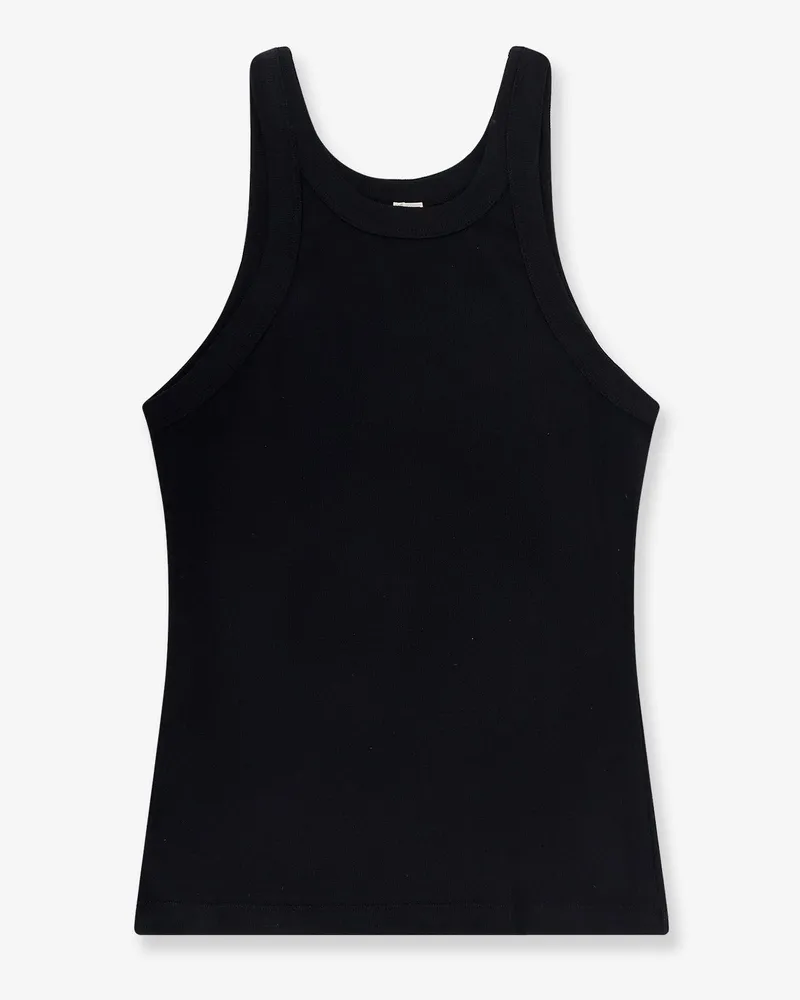 Totême Ribbed cotton tank top -  - gender_Woman Black