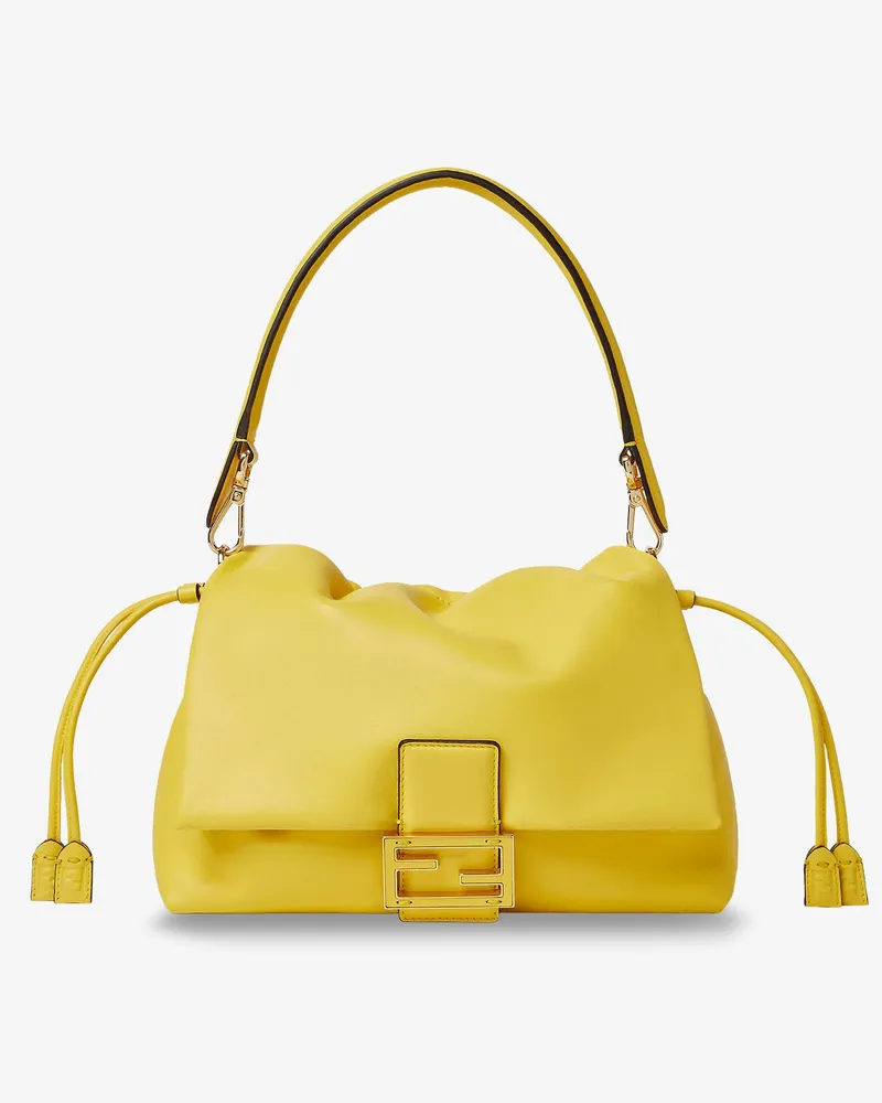 Fendi Mamma Baguette Medium leather crossbody bag -  - gender_Woman Yellow
