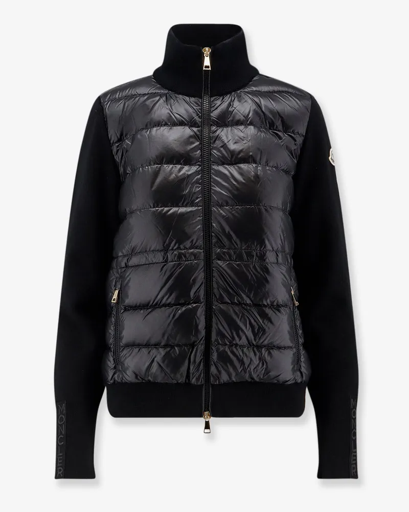 Moncler Nylon down jacket with virgin wool inserts -  - gender_Woman Black