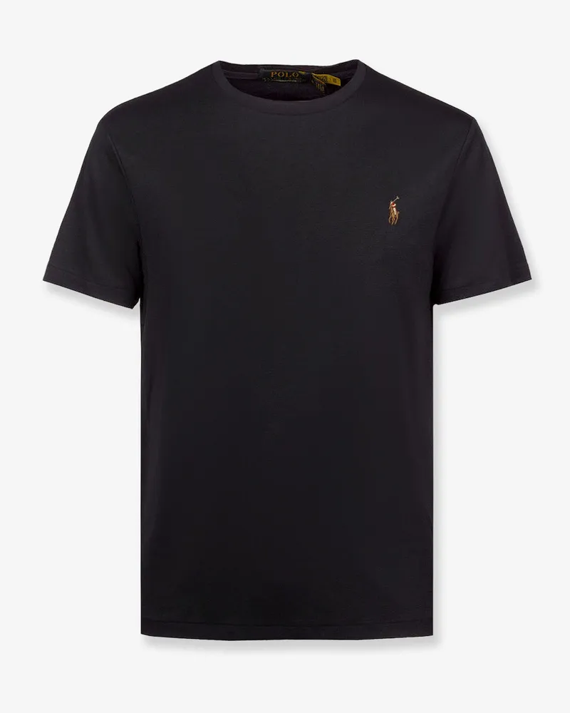 Ralph Lauren Cotton t-shirt with Logo embroidery -  - gender_Man Black