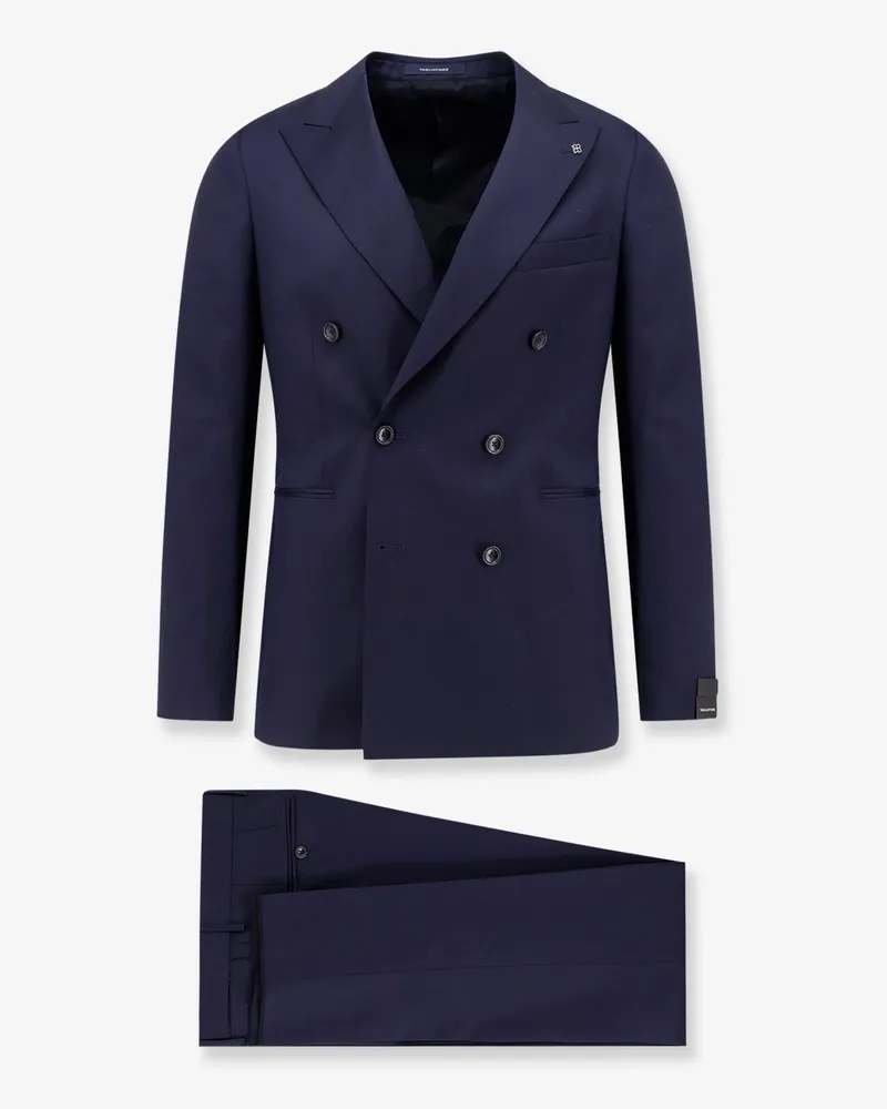 Tagliatore Saglia virgin wool double-breasted suit -  - gender_Man Blue