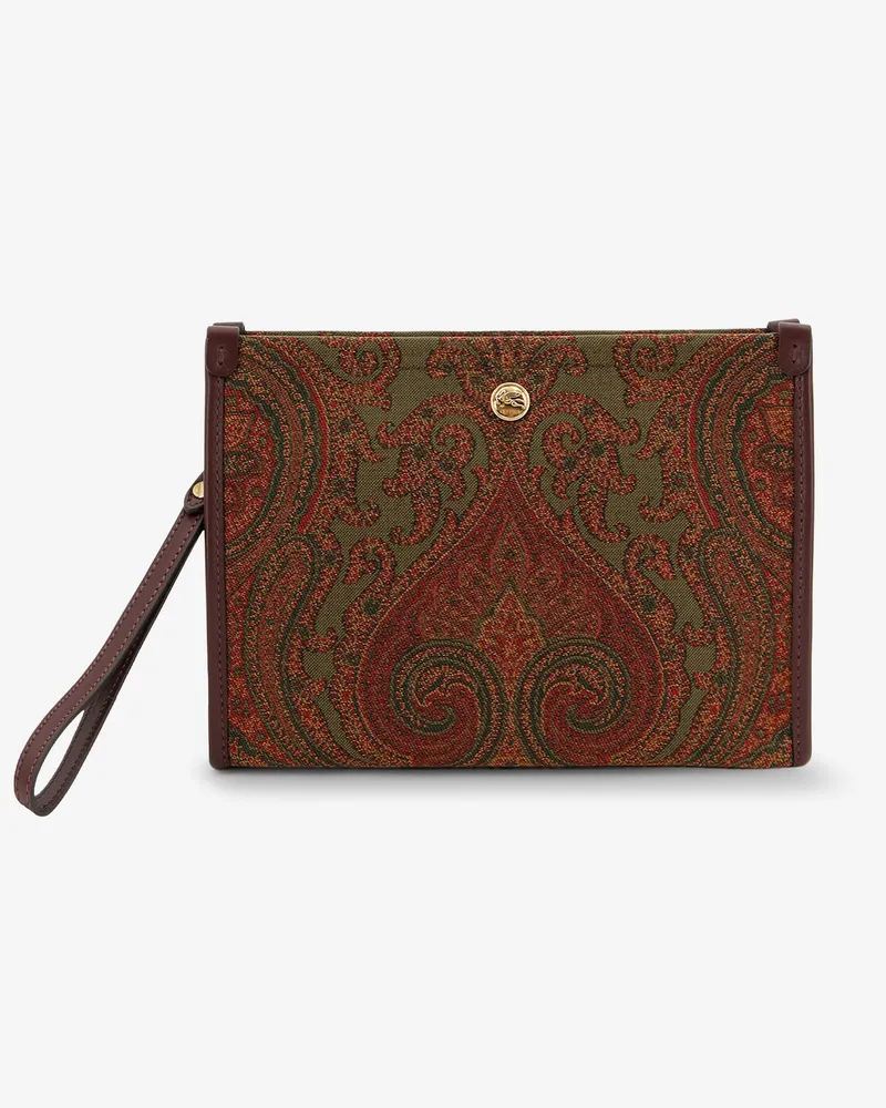 Etro Paisley pattern clutch bag -  - gender_Woman Brown