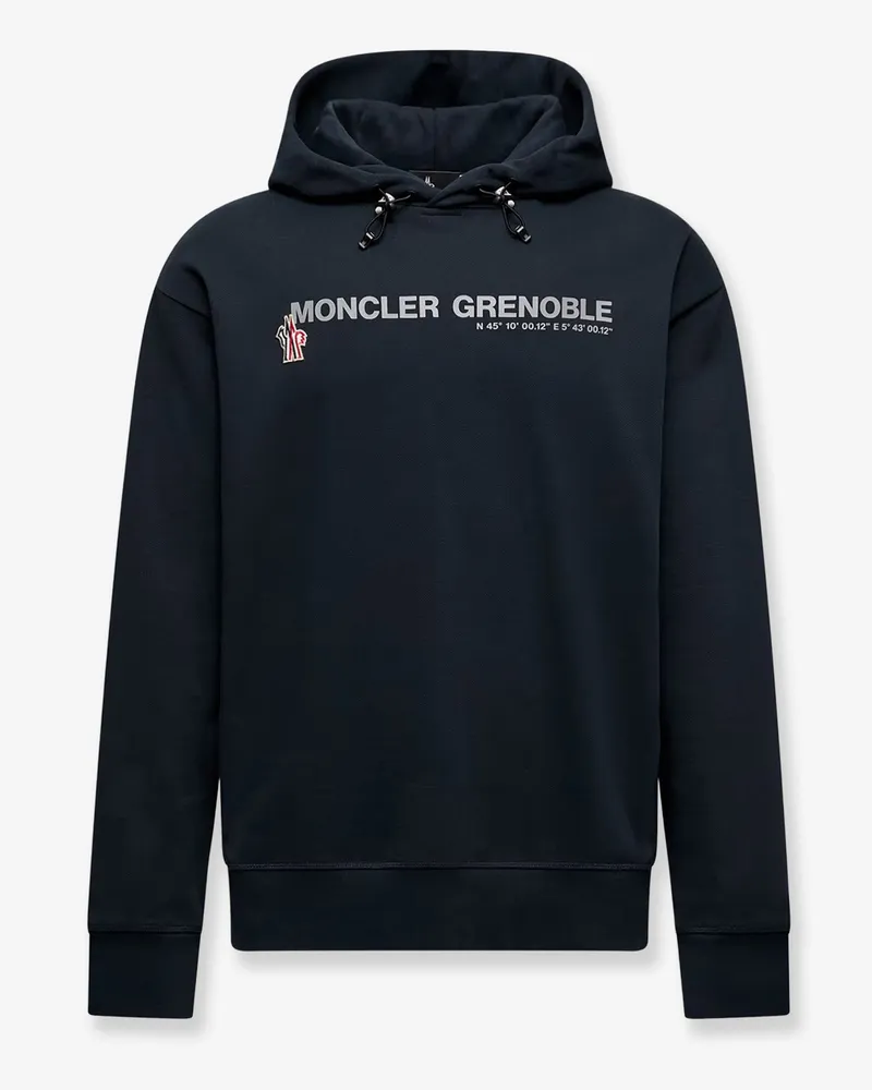 Moncler Cotton hooded sweatshirt -  - gender_Man Blue