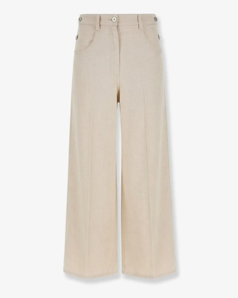 Brunello Cucinelli The Maxi Sailor Jean-Low Slung trousers -  - gender_Woman Beige
