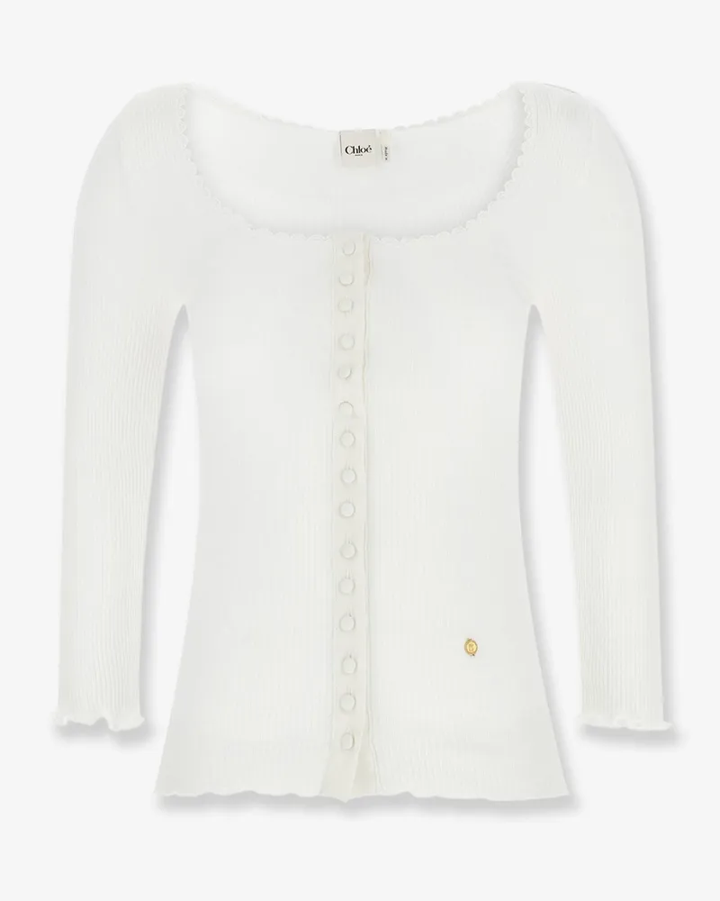 Chloé Cotton shirt with lace insert -  - gender_Woman White