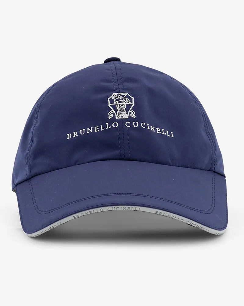 Brunello Cucinelli Baseball Hat with Logo -  - gender_Man Blue