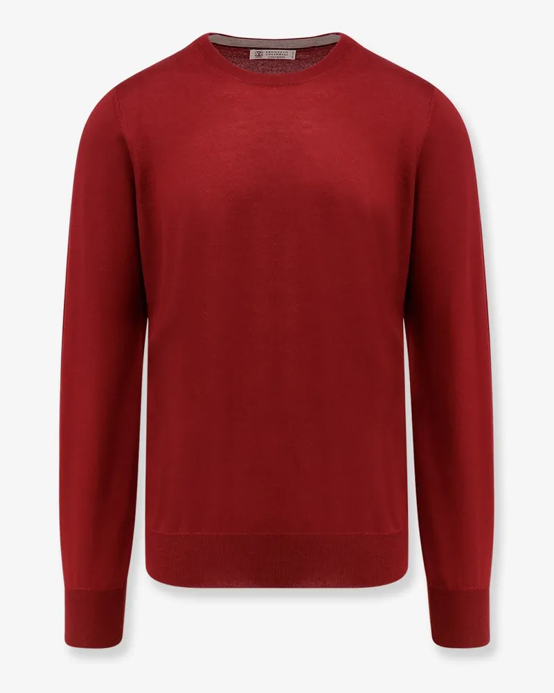 Brunello Cucinelli Cahmere and silk sweater -  - gender_Man Red