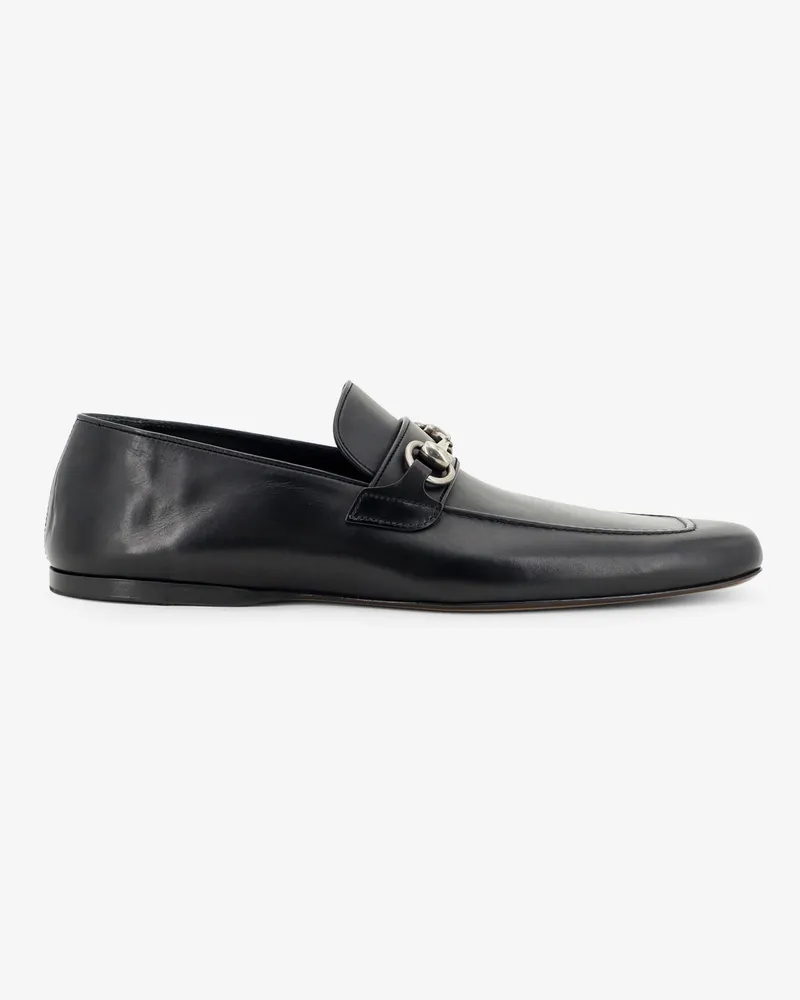 Gucci Leather loafers with metal Horsebit -  - gender_Man Black