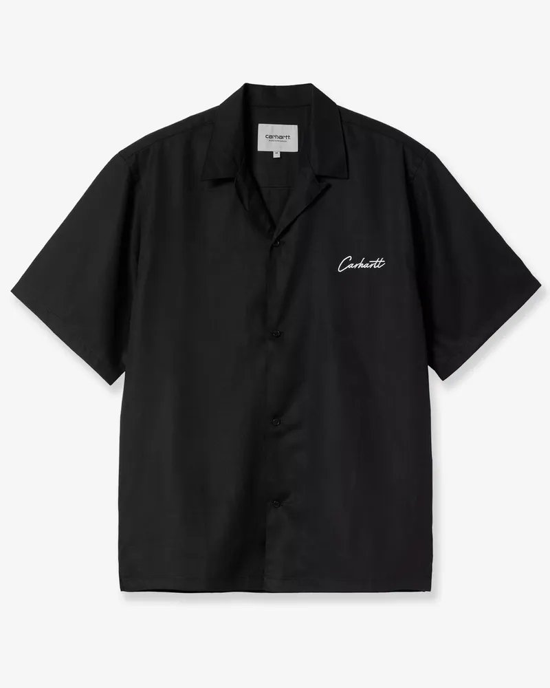 Carhartt WIP Delray tencel and cotton shirt -  - gender_Man Black
