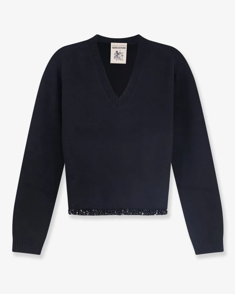 Semicouture Virgin wool and cashmere sweater -  - gender_Woman Black