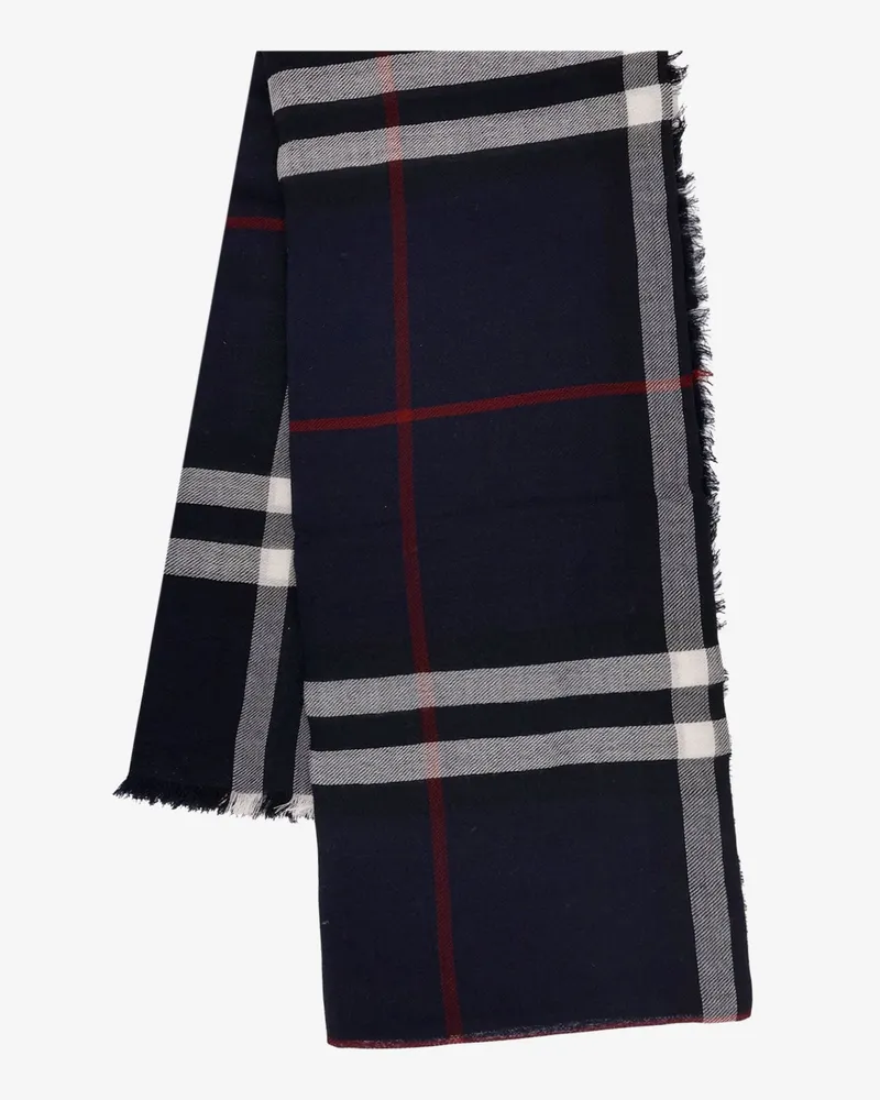 Burberry Giant Check cashmere scarf -  - gender_Man Blue