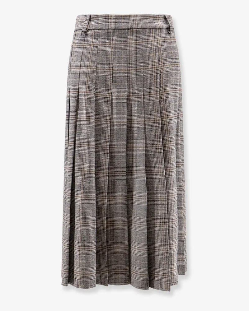 ACTUALEE Pleated tartan skirt -  - gender_Woman Grey