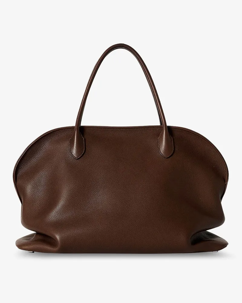The Row Agnes 15 hammered saddle leather handbag -  - gender_Woman Brown