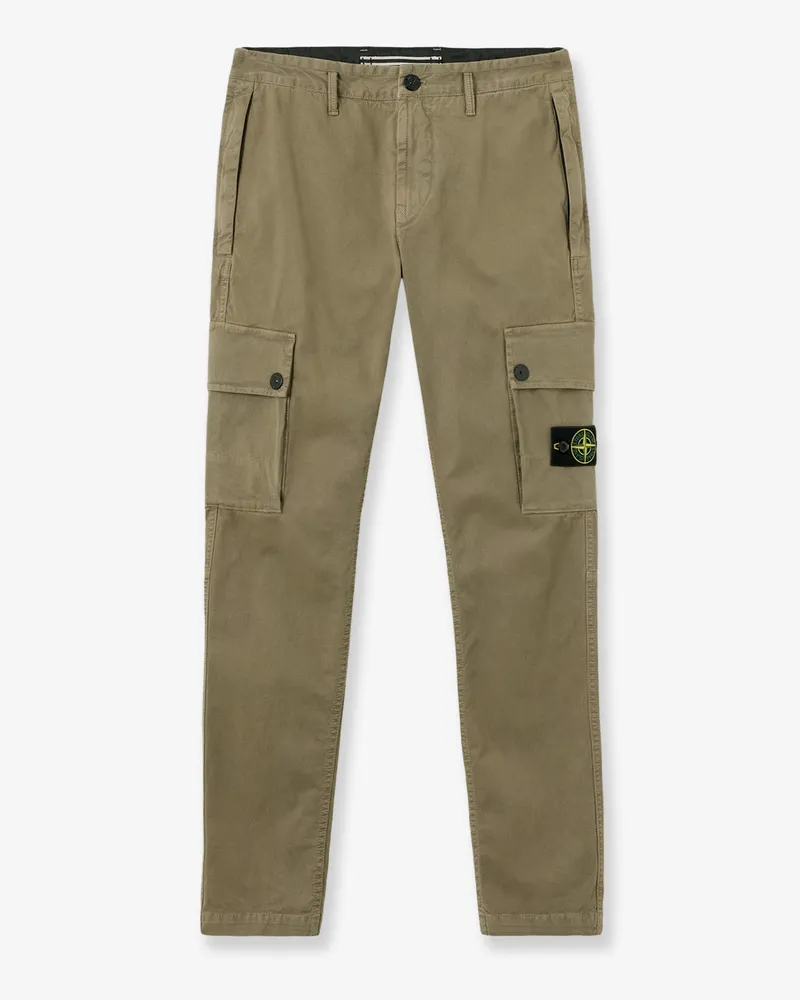 Stone Island Cotton blend cargo trousers -  - gender_Man Green