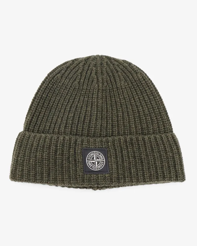 Stone Island Geelong virgin wool hat -  - gender_Man Green