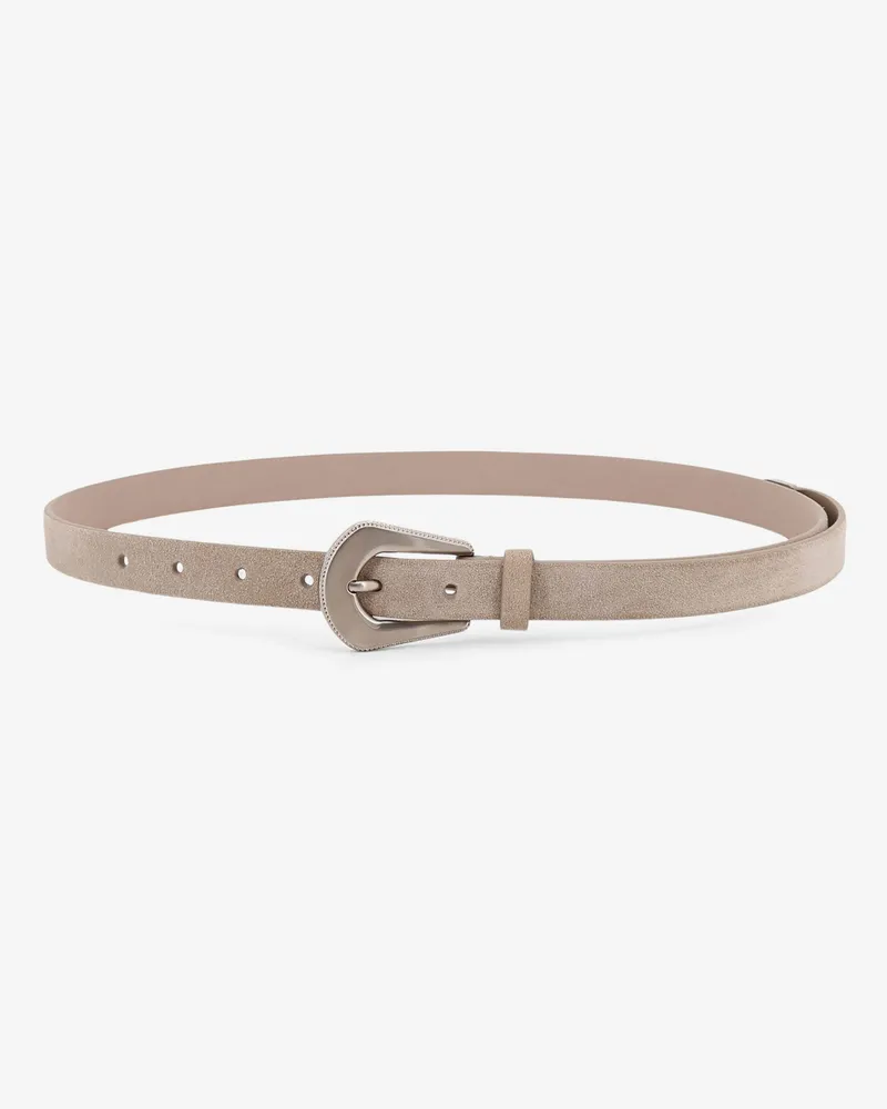 Brunello Cucinelli Leather pull-up belt -  - gender_Woman Beige