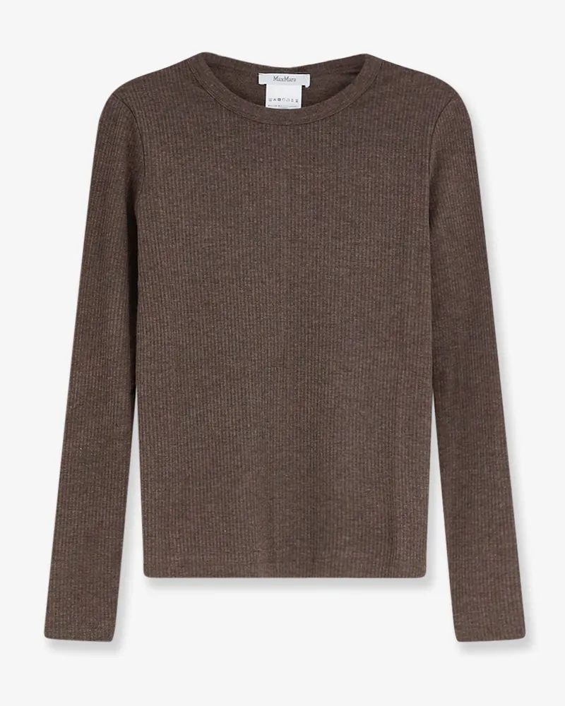 Max Mara Mxmsalmone lyocell and silk t-shirt -  - gender_Woman Brown