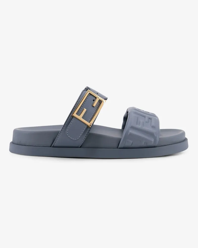 Fendi Feel low leather sandals - FENDI - gender_Woman Blue